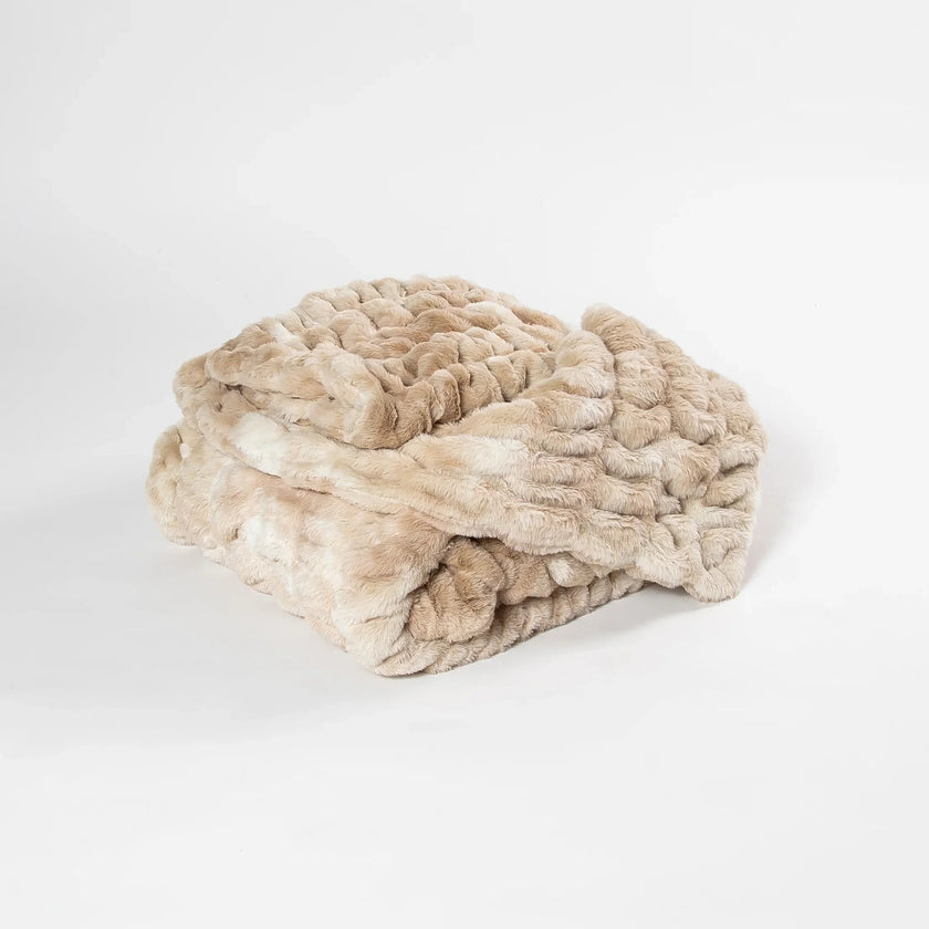 Caramel Swirl Double-sided Minky Blanket