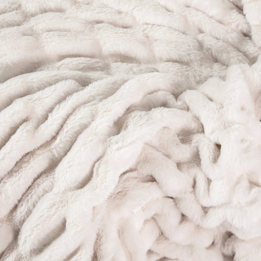 Cream Clouds Double-sided Minky Blanket