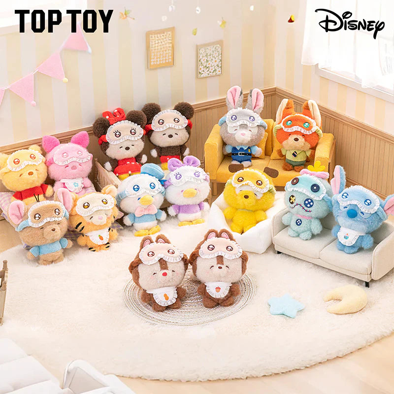 Disney Squinting Sleepwear Series Plush Pendant Blind Boxes (1 Random Box)