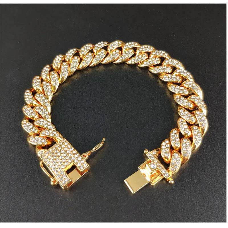 Zinc Alloy Wide Hip Hop Cuban Link Chain Necklace