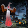 12ft 4pcs LED Lights Giant Scary Ghost Flames And Flashing Red Eyes Inflatable Halloween Decoration