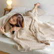 Waffle Cotton Yarn Air Conditioner Summer Cooling Duvet Solid Color Dormitory Comforter