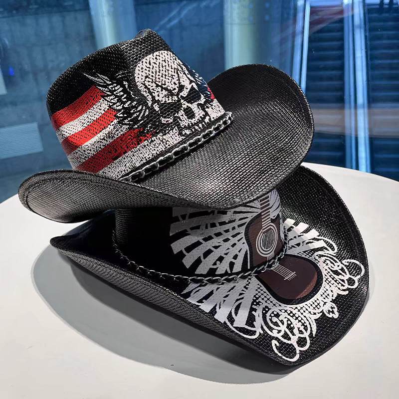 Summer Outdoor Ethnic Style Felt and Straw Cowboy Hat