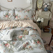 Princess Style Ruffled Pure Cotton Floral Duvet Cover Bedding Set