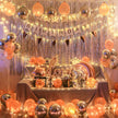 Pink Heart Balloon Set – Birthday Party Decoration with Gas Cylinder & LED Light Cord