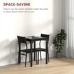 Kurt 3-Piece Dining Set for Small Spaces-Black