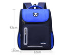 Kids Colour-Contrast Nylon School Backpack – Lightweight Children's Bag with Panda Patch (Blue, Red, Green)