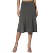 Women's casual High Waist flared Midi Skirt