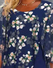 Printed  Floral Chiffon Fashion Straight Cut Modest  Dress