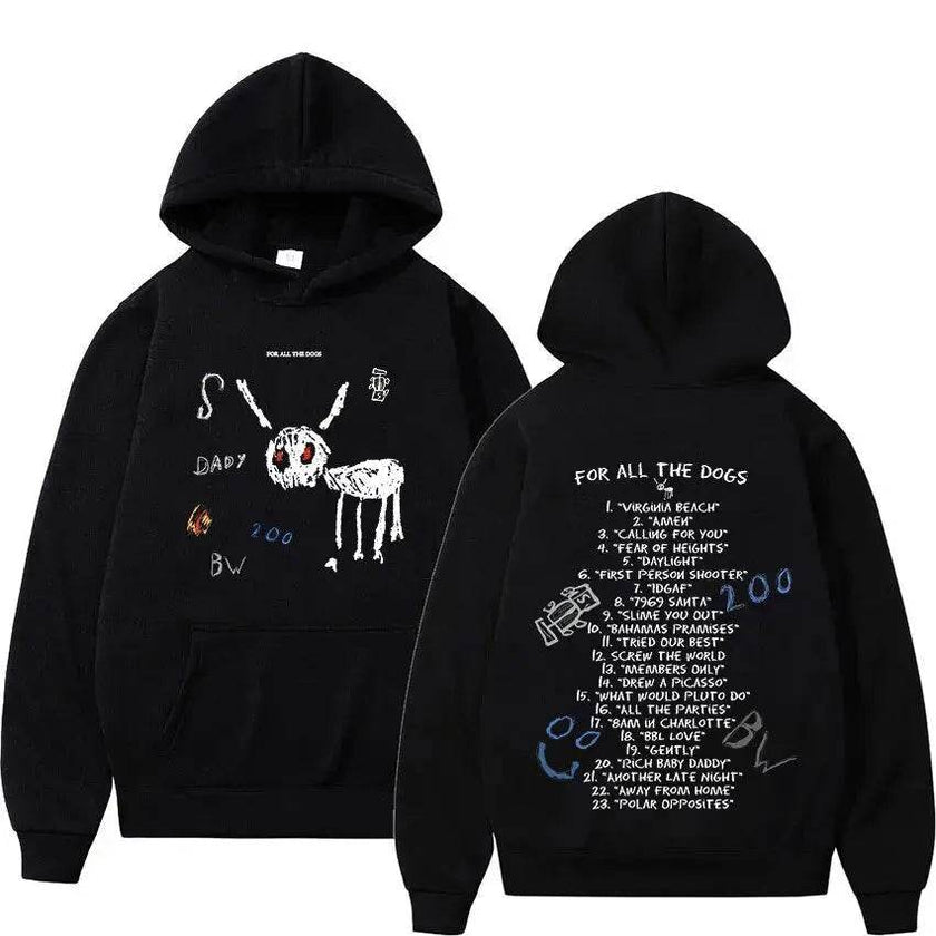 Rapper Drake For All The Dogs Letter Unisex Hoodie Sweatshirt