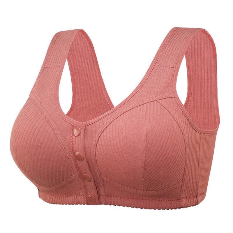 Women's T-Shirt Bra with Front Buckle and No Underwire for Everyday Wear