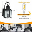 Large Outdoor Wall Light With Glass Supports Many Types Of Bulbs In 1 Pack