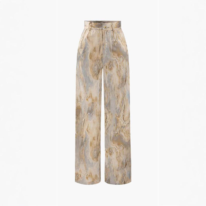 Casual Summer New High Waist Retro Printed Trousers