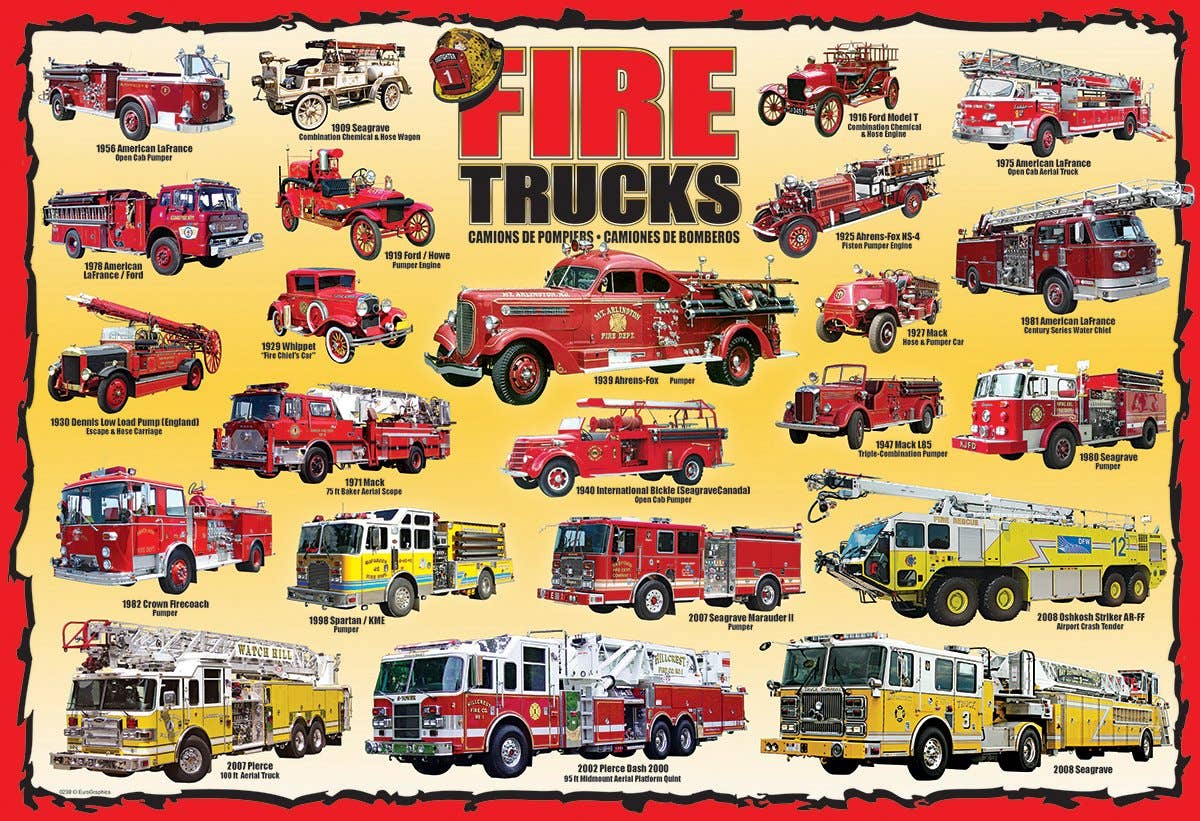 Eurographics Puzzles Canada - Fire Trucks - Premium Quality