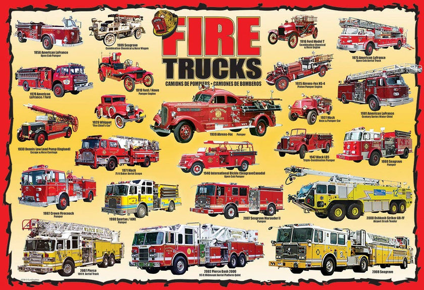 Eurographics Puzzles Canada - Fire Trucks - Premium Quality