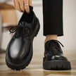 Men's British Derby Leather Dress Shoes – Height-Increasing Non-Slip Oxford