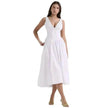 Women's Summer French Seaside Vacation Waist-tight Temperament Midi Skater Dress