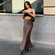Leopard Long Skirt Fashion Mermaid Skirt Womens Clothing