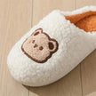 Cute Cartoon Bear Slippers For Couples Winter Warm Non-slip Floor Bedroom Slipper Home Men And Women House Shoes