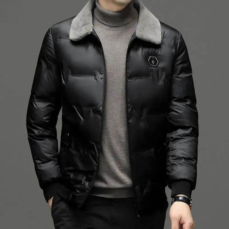 Men's Cotton-padded Slim Fit Zipper Lightweight Winter Puffer Jacket
