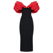 Bandage One-piece Dress European And American Elegant Off-neck Party Dress