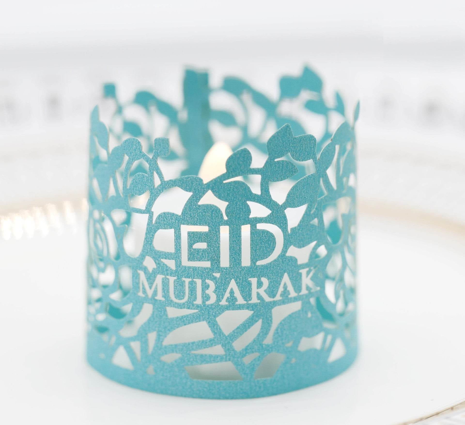 MOQ200 Ramadan Electronic Candle Lampshade Laser Cutout