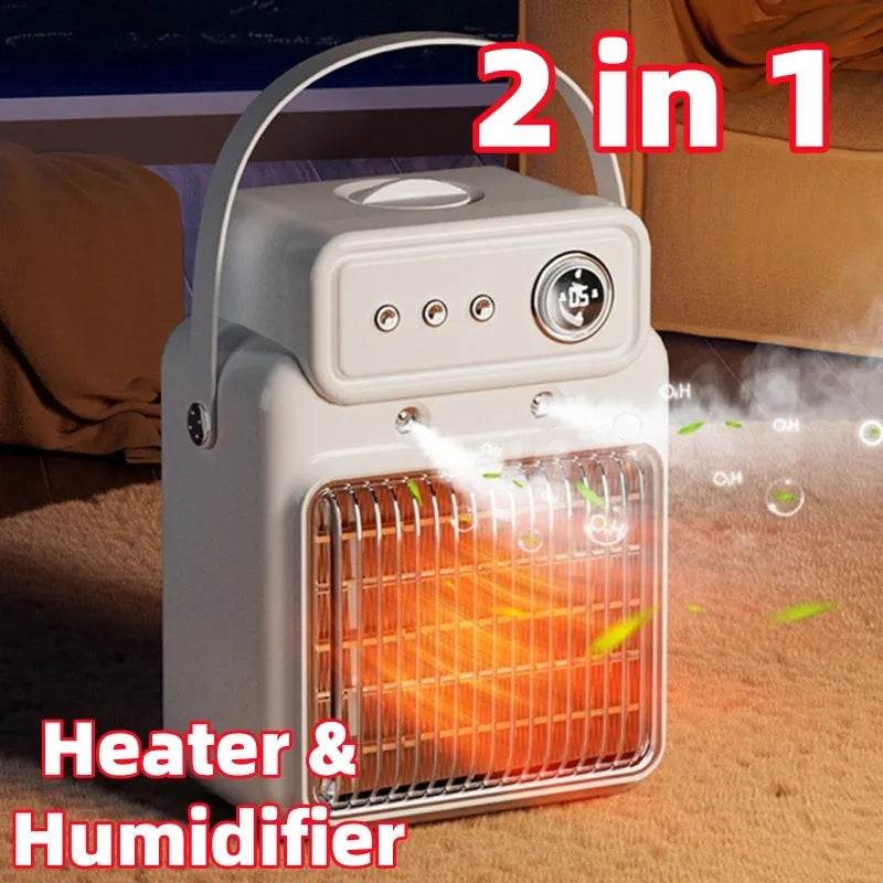2 in 1 Indoor House Room Humidifier and Space Heater Warm Air Blower