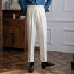 High Waist Straight leg British Business Office Work trouser for men