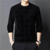 Winter Fleece-lined Chenille Pullover Sweater For Men