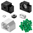 1Pcs RM1605-1000mm Ballscrew With BF12 BK12 Kit, Coupling, Slide Blocks Linear Guide Rail Set For DIY CNC Routers Lathes Mills