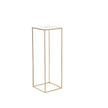 10PCS 31.5inch High Wedding Flower Stand, With Acrylic Laminate,Metal Vase Column Geometric Centerpiece Stands, Gold Rectangular Floral Display Rack For Events Reception, Party Decoration