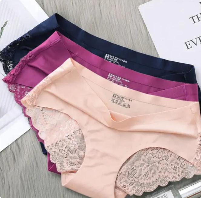 Women's Lace Briefs Hip-Lifting Breathable Nylon Everyday Underwear
