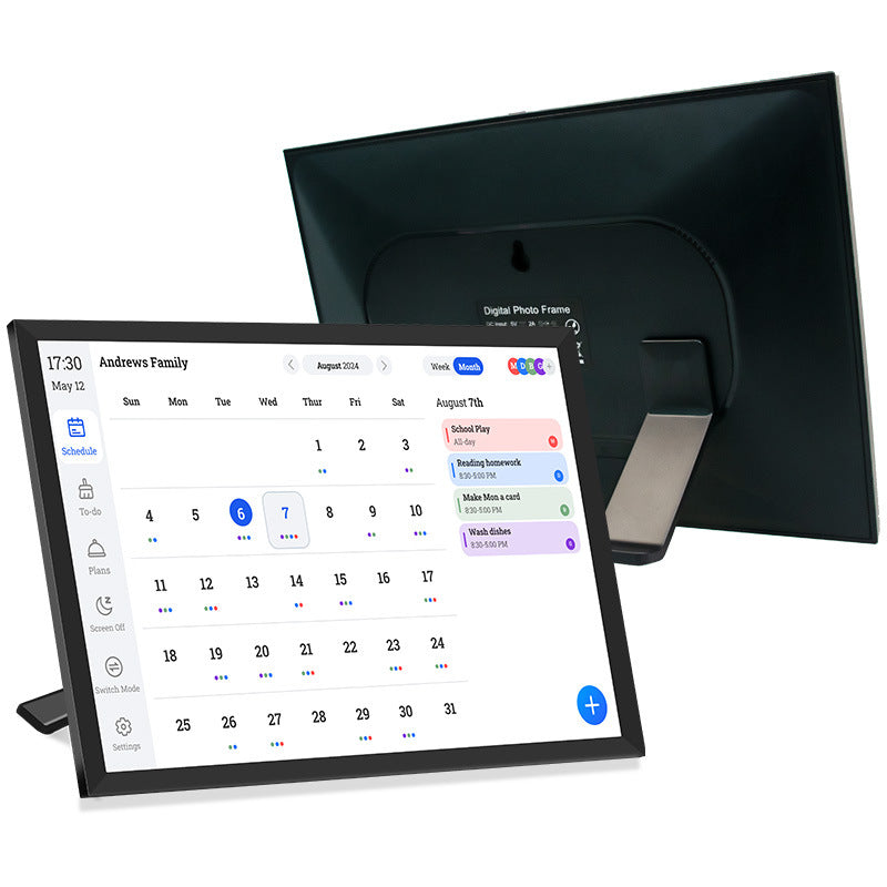 10.1-inch Smart Family Calendar Digital Photo Frame with Touchscreen & WiFi