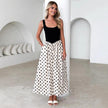 Women's Casual Polka-Dot Slip Dress – Sleeveless Summer Sundress