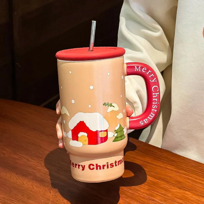 Christmas Gift Large Capacity Ceramic Cup Mug Creative