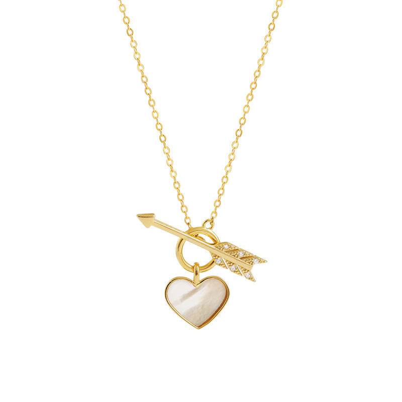 Romantic Heart Necklace Copper Zircon Pendant Necklace for women