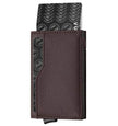 Credit Card Case With Double Id Window Rfid Blocking Automatic Leather Up Card Wallet