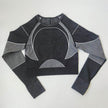 Women Tight Long Sleeve Fitness Workout Yoga Running Gym Crop top