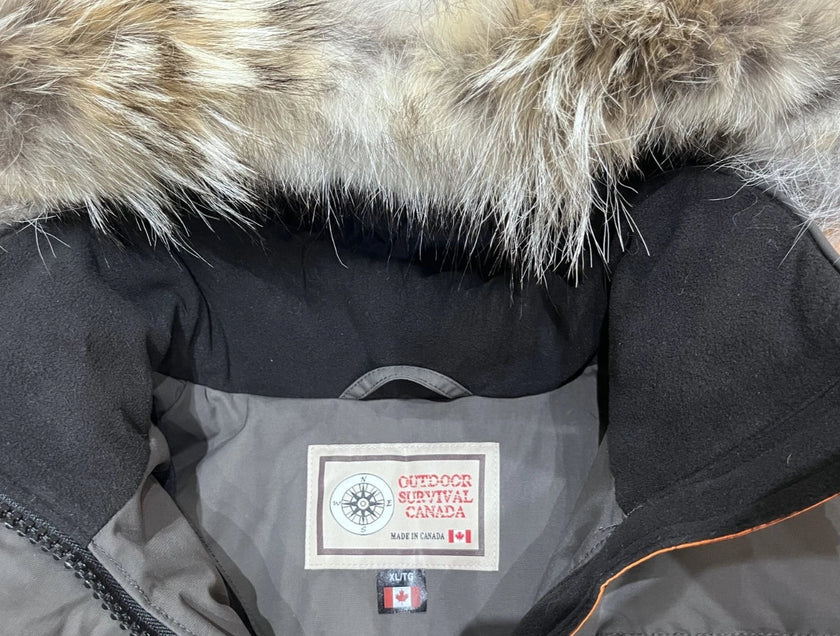Outdoor Survival Canada OSC Women's Siku -40 Down Parka XL Steel Grey - ON DISPLAY