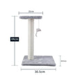 Cat Scratching Post with Platform & Hanging Toy – Multi Level Cat Tree Scratcher with Plush Bed