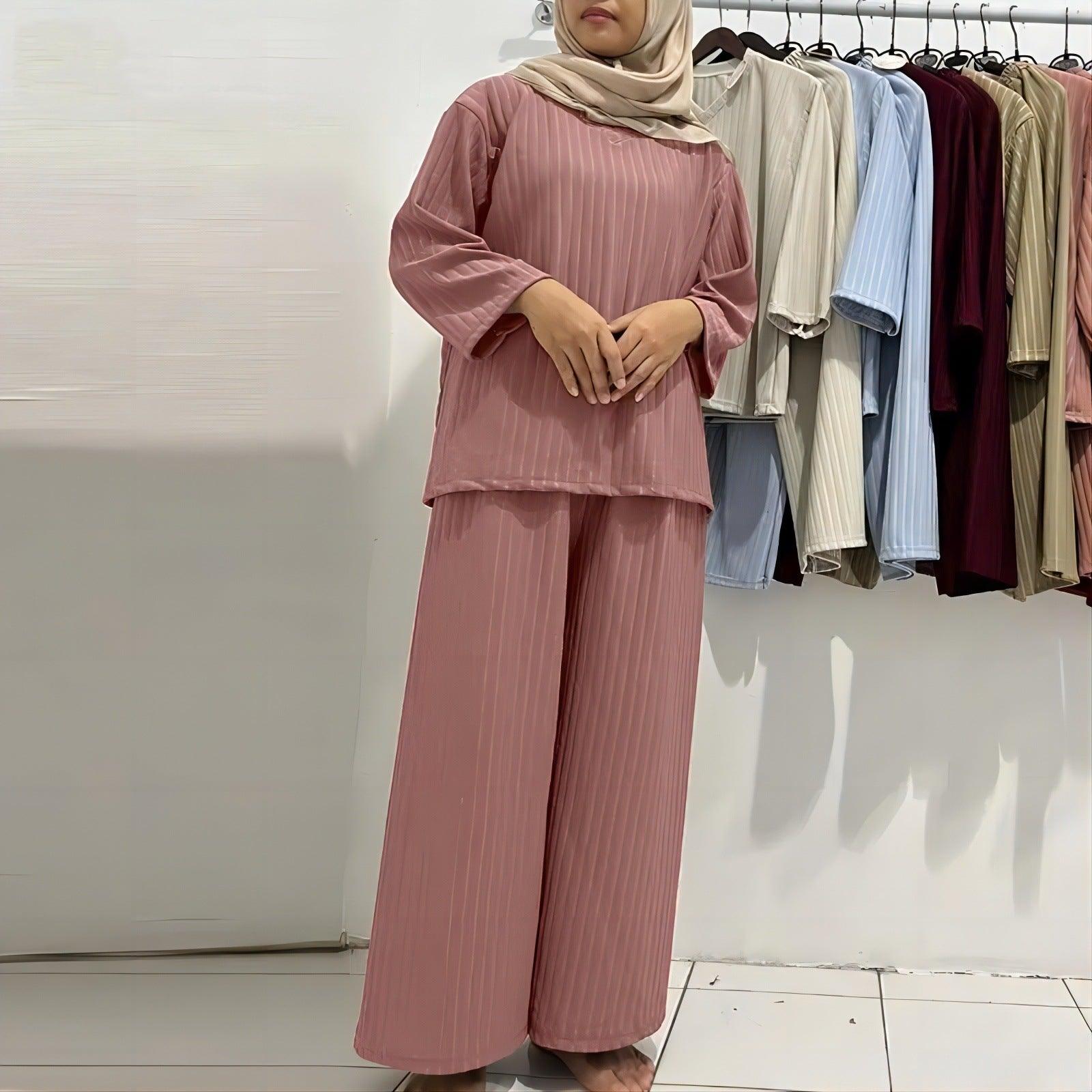 Women's Fashion 2-Piece Set Muslim Suit