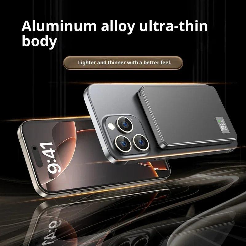 Ultra-thin Fast Charging Magnetic Power Bank With Built-in Cable