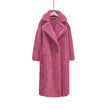 Winter Coats Women – Loose Lapel Medium-Length Polyester Coat