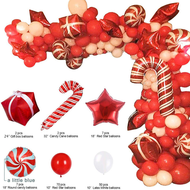 Christmas Party Balloon Chain Arch Kit – Festive Holiday Balloon Decoration Set