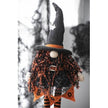 8.3x5x24 Fabric Standing Gnome W Orange Banner  Spring Body, For Halloween Decor