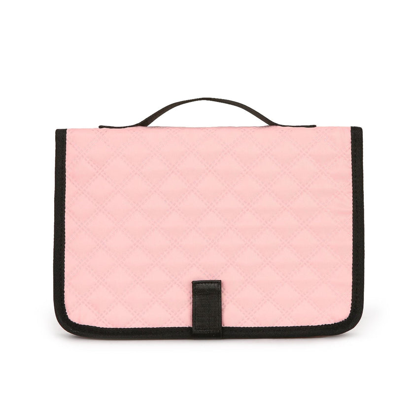 Large-Capacity Waterproof Diaper Bag Backpack – Oxford Cloth, Black & Pink