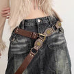 Vintage Riveted Punk Belt – Alloy & PU Unisex Fashion Belt in 110cm & 120cm (12 Styles)