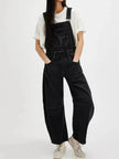Women's Loose Denim Overalls Jumper – Casual Bib Suspender Jeans Jumpsuit with Pockets | Streetwear