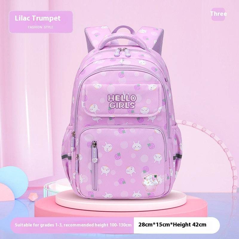 6-12-year-old Primary School Children Girls Backpack Large Capacity Schoolbag
