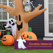 HOMCOM 7.5 Tall Lighted Halloween Inflatables Outdoor Decorations Haunted Tree With Owl, Ghost, Pumpkins, Blow Up LED Yard Decor For Garden, Lawn, Party, Holiday, Waterproof